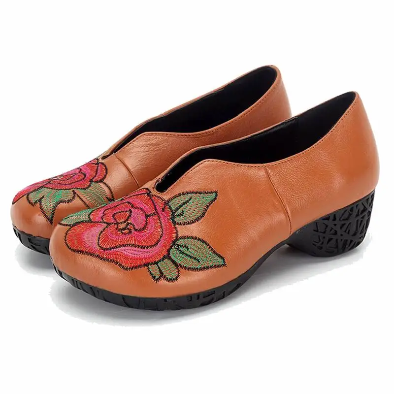 Туфли лодочки женские из натуральной кожи на толстом каблуке|office shoes|women pumpsshoes for