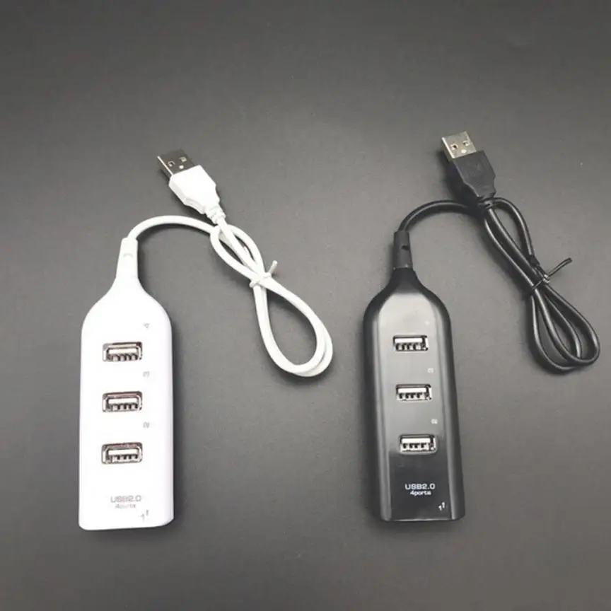 Carprie Новый высокоскоростной мультиконцентратор 4 порта USB 2 0 сплиттер