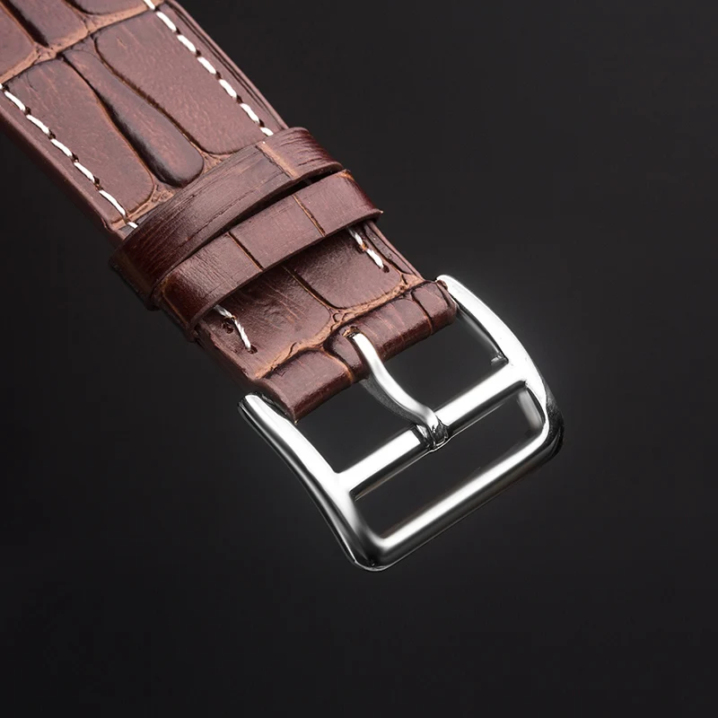 Qialino модные Пояса из натуральной кожи ремешок для iwatch нержавеющей Булавки пряжки