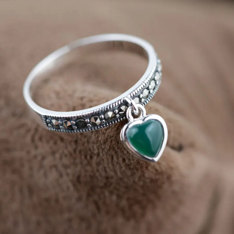 Мужское и женское кольцо из серебра 925 пробы с красным агатом|thai silver ring|stone ringrings for