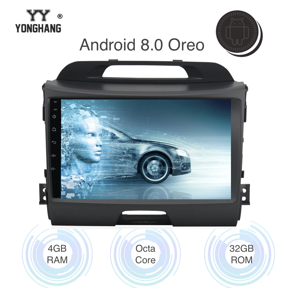 9 &quotAndroid 8 0/7 1 автомобильный мультимедиа для Kia Sportage R GPS навигация 2011 2012 2013 2014 2015 2016