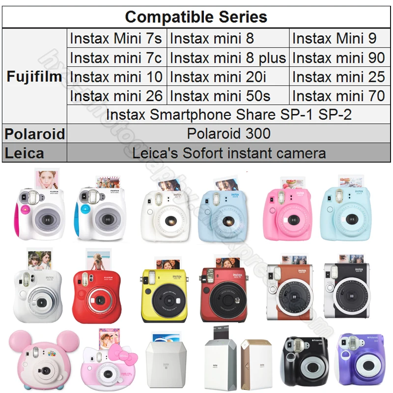 100% оригинал 20 штук ЖК дисплея с подсветкой Fujifilm Fuji Instax минисумка для 11 пленка