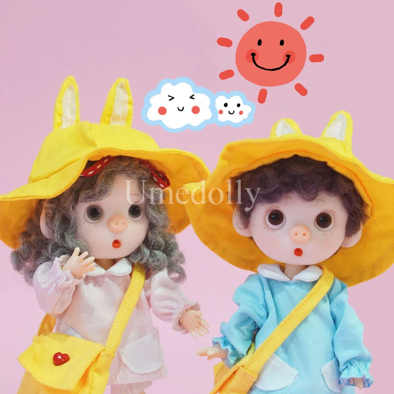 1 комплект милых кукол BJD Obitsu 11 костюм для детского сада топ + штаны сумка шляпа