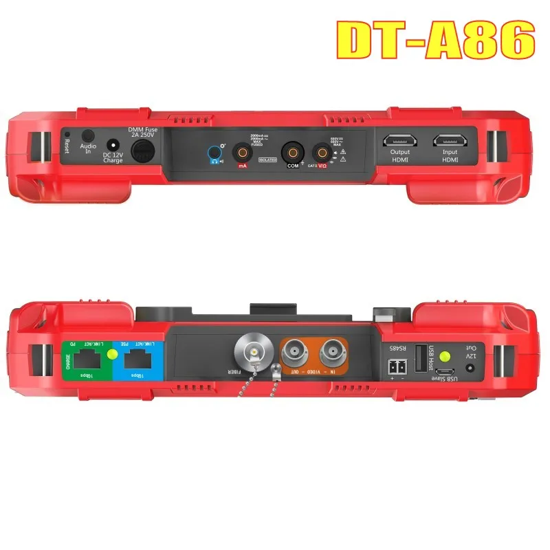 Профессиональный CCTV тестер монитор DT A86 A82 7 дюймов H.265 4K IP TVI CVI AHD CVBS камеры TDR