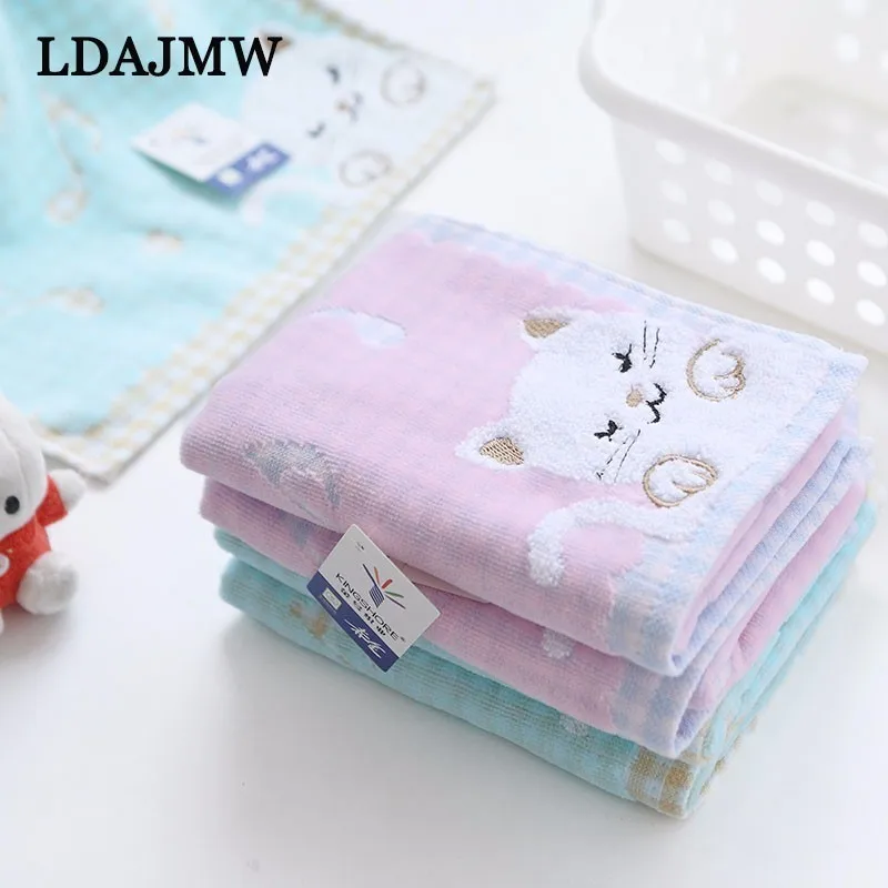 LDAJMW hot sale high quality and comfortable 100% cotton children's towel super soft children cute kitten high-end 48X25cm | Дом и сад