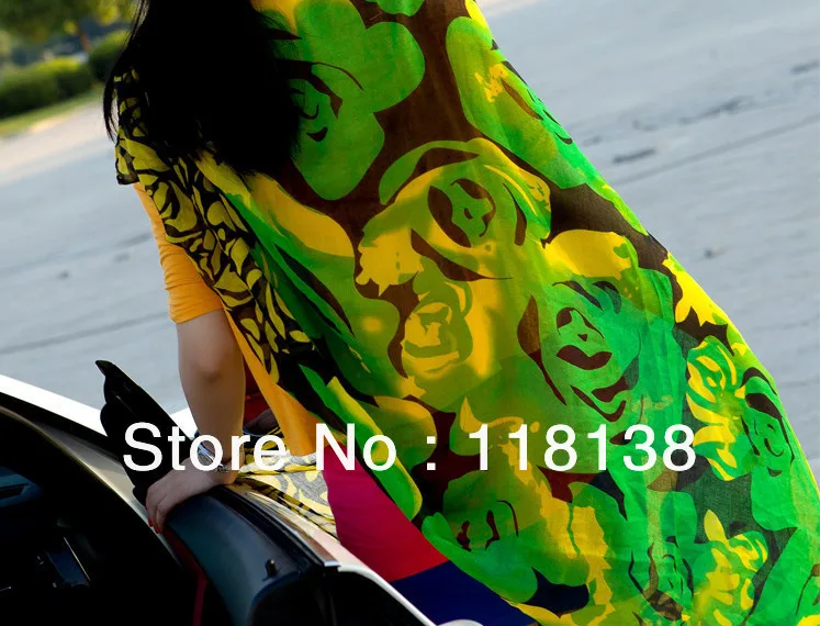 Женская шаль с цветочным принтом 180x110 см|scarf wrap shawl|shawl longscarf cap |