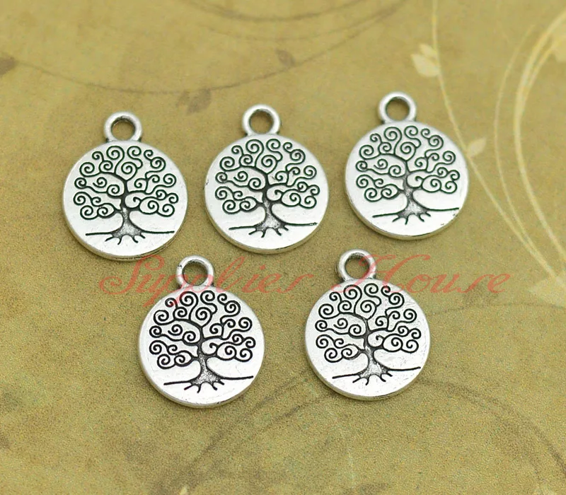 

60pcs--wish tree Charms, Antique Silver plated tree Pendants/Charms,wish tree,DIY supplies, jewelry making
