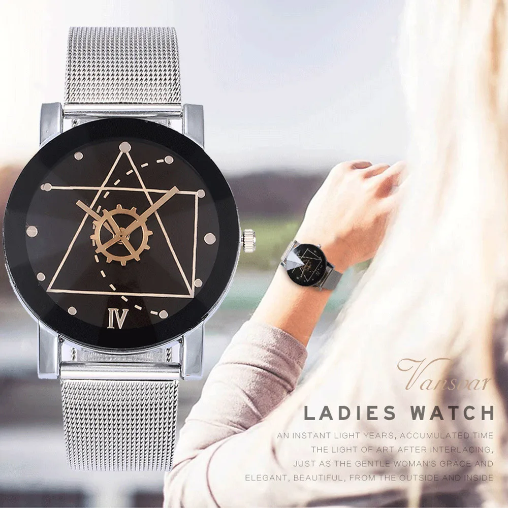 Оптовая продажа модные женские часы с кристаллами из нержавеющей стали