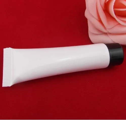 15ml white Squeeze tube empty hose aftershave cosmetic butter black screw cap | Красота и здоровье