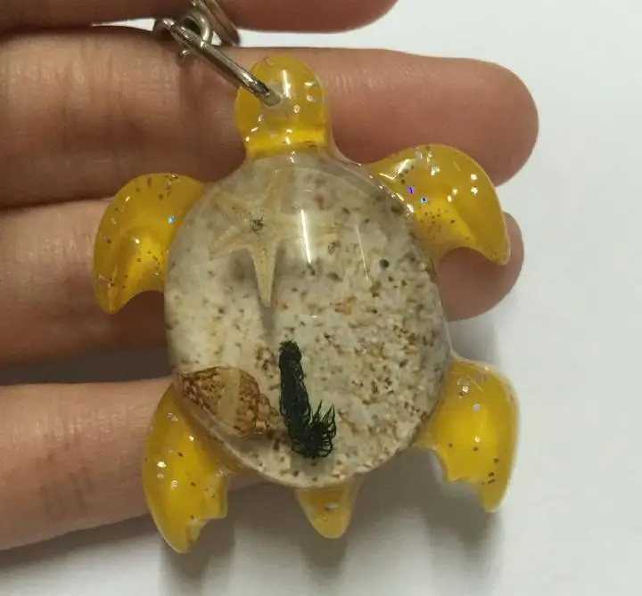 12 шт. имитация starfish черепаха желтый цвет образцов брелок Декорация | Украшения и