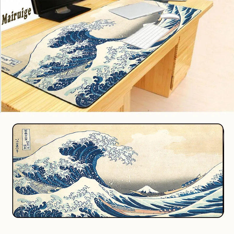 Mairuige,, 900*400*2 мм, дизайн, компьютерная скорость, игровой коврик, волны, коврик для мыши, резиновый, геймер, мягкий, комфортный коврик для мыши
