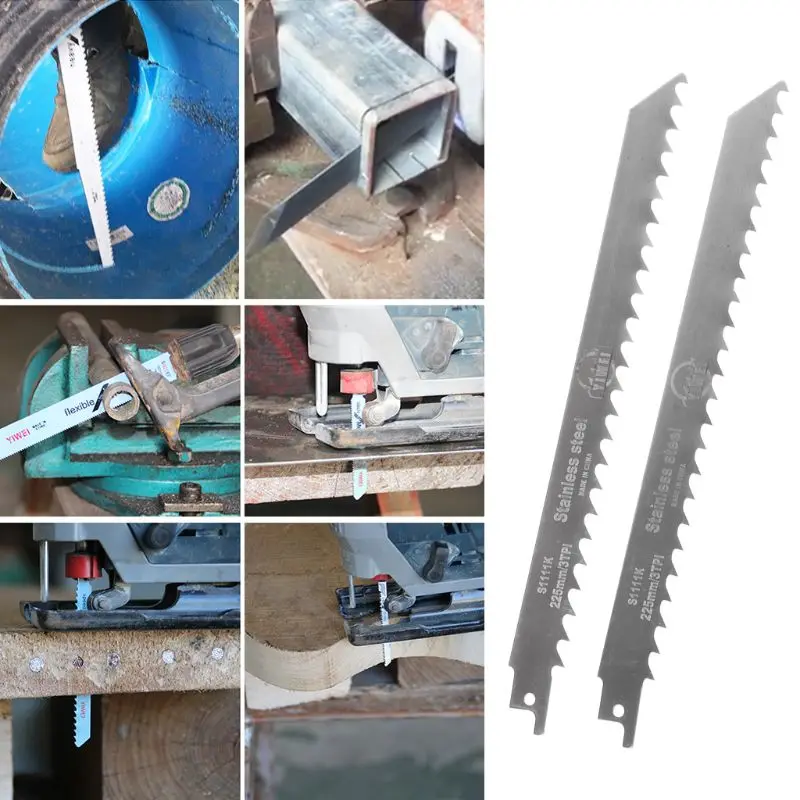 

2pcs Stainless Steel S1111K 228mm Reciprocating Saw Blade For Cutting Wood