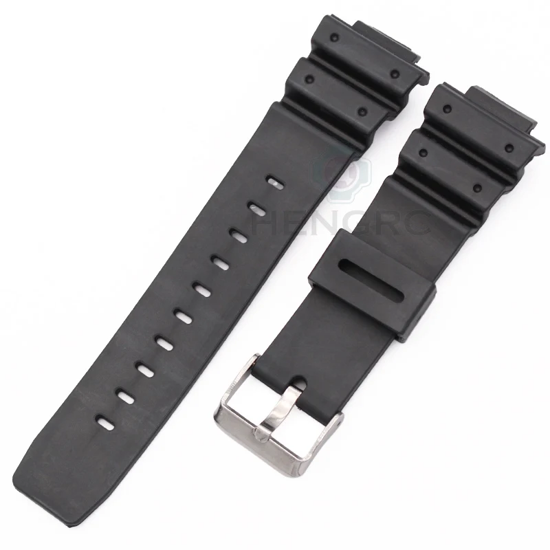Watchband Silicone Rubber Band Men Sports Diving Black Strap For CASIO PU Replace Electronic Wristwatch Belt Watch Accessories