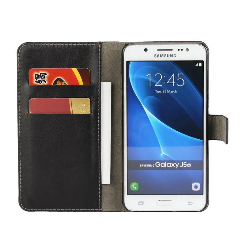 Для samsung Galaxy J5 2016 чехол из искусственной кожи седельная откидной Чехол-кошелек с