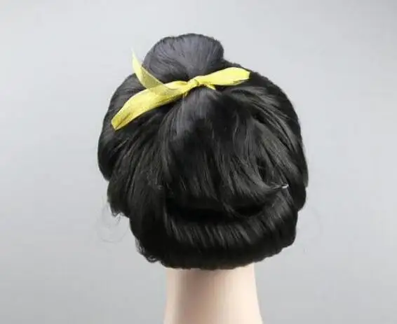 Лидер продаж женский парик YU Wig для косплея новый черный гейши полный из волос