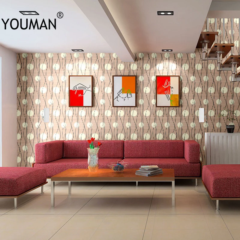Обои YOUMAN ПВХ самоклеящиеся жемчужные утолщенные водонепроницаемые красные обои