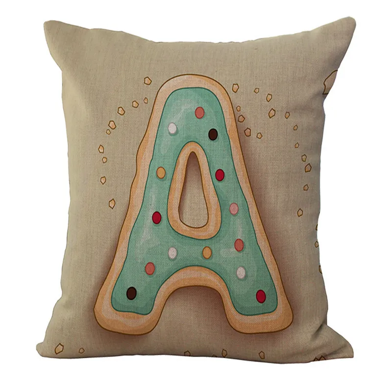 Мода Простой Английский Letter Pattern Throw Подушка Чехол Удобный Хлопок Белье Наволочки
