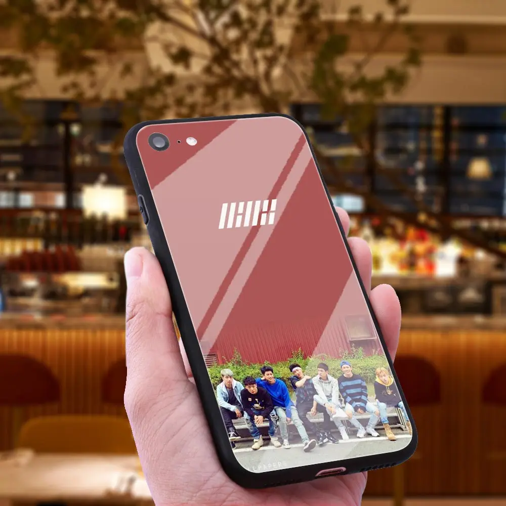 Чехол для телефона WEBBEDEPP Ikon K Pop Bands JUNE из закаленного стекла Apple iPhone Xr Xs Max X или 10 8 7 6
