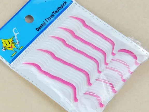 Plastic 25 Pcs Dental Floss Stick Nylon Wire Portable Teeth Care Cleaner Tooth Cleaning Tools For Oral Hygiene