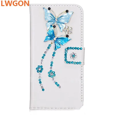 Роскошные побрякушки Кристалл Rhinestone Diamond Бабочка Флип кожаный чехол для OPPO A3S A7X A5 F9 F5 F7 R15X RX17 Neo K1 R17