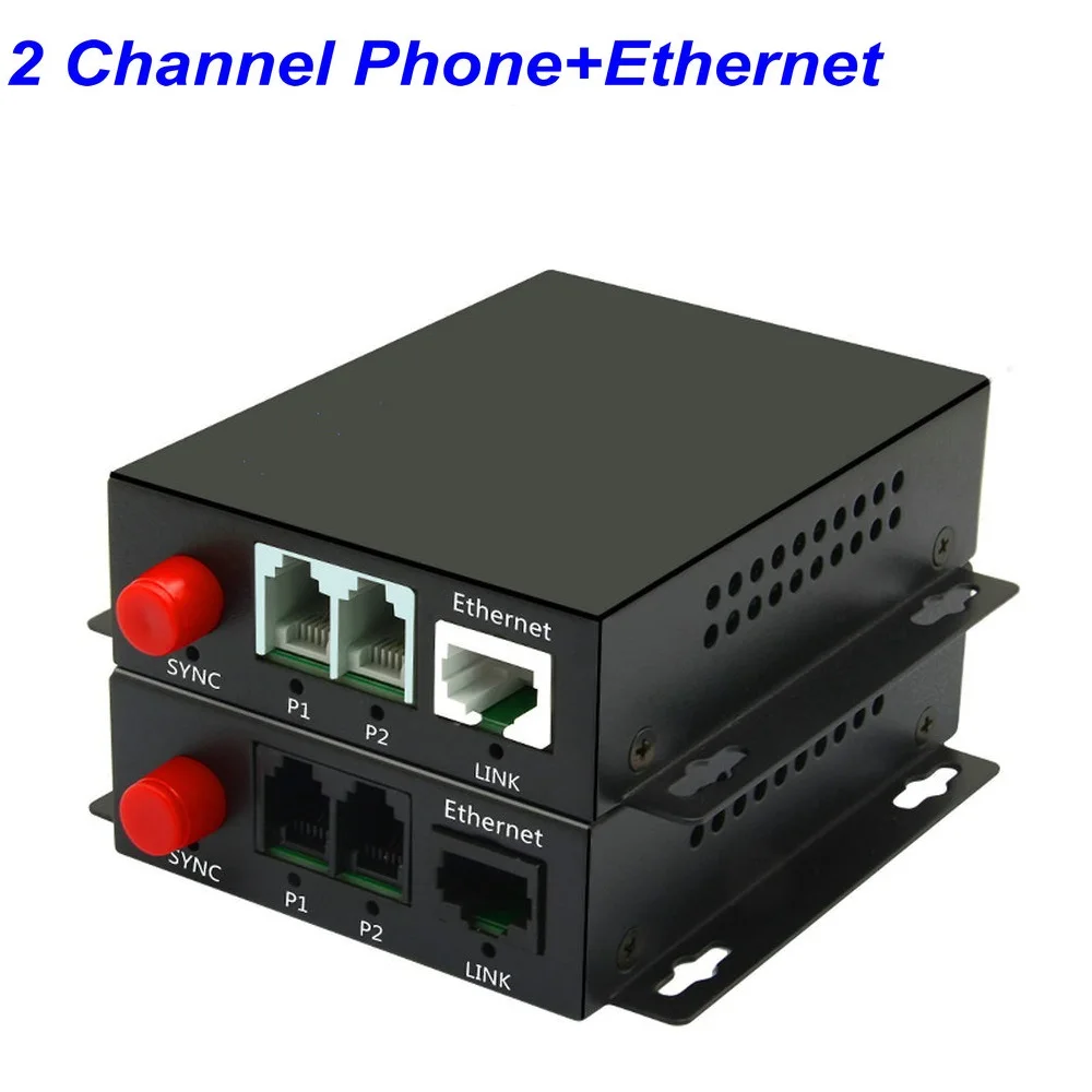 1 Pair 2 Channel-PCM Voice Tel Over Fiber Optic Multiplexer Extender with 100M Ethernet,Support Caller ID and Fax Function