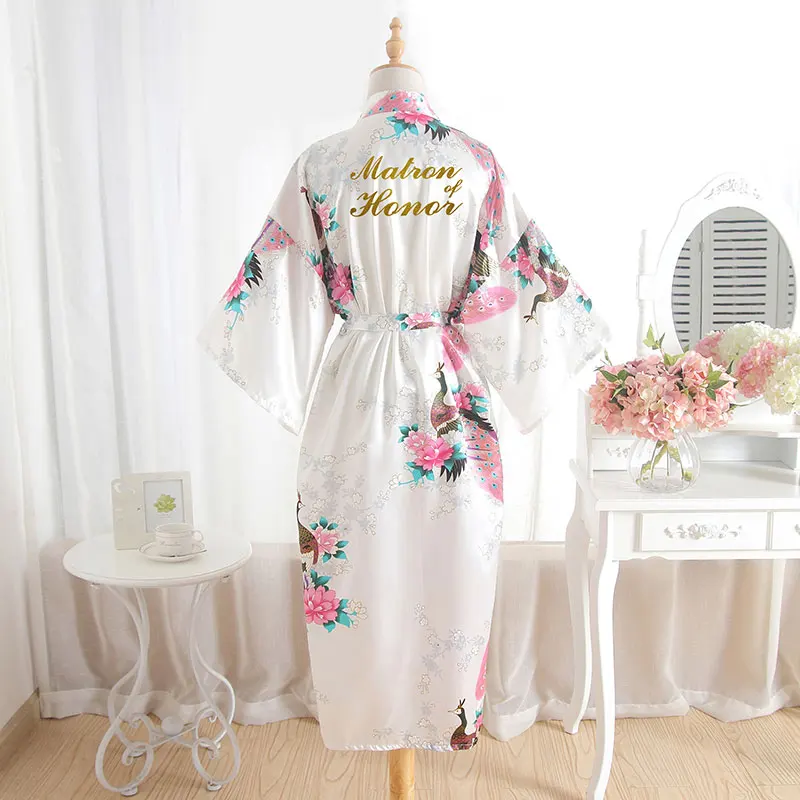 matron of honor BZEL, новинка, свадебные халаты, длинное платье для невесты, кимоно, халат, Сексуальные вечерние платья для невесты, Цветочный халат для подружки невесты, подарок для невесты, 16 цветов - Цвет: matron of honor