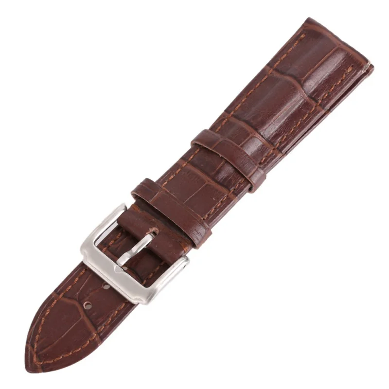 18mm 20mm 22mm Watchbands Retro Brown Men Soft Watch Band Strap Metal Pin Buckle Accessories Relojes Hombre 2019* | Наручные часы