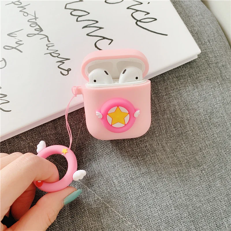 Для Apple Airpods чехол милые юбки-пачки со звездочками защитный силиконовый для