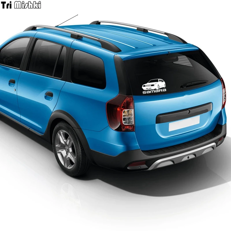 Tri Mishki HZX644 #11x20 см Samara for Lada наклейки на авто лобовое стекло виниловые