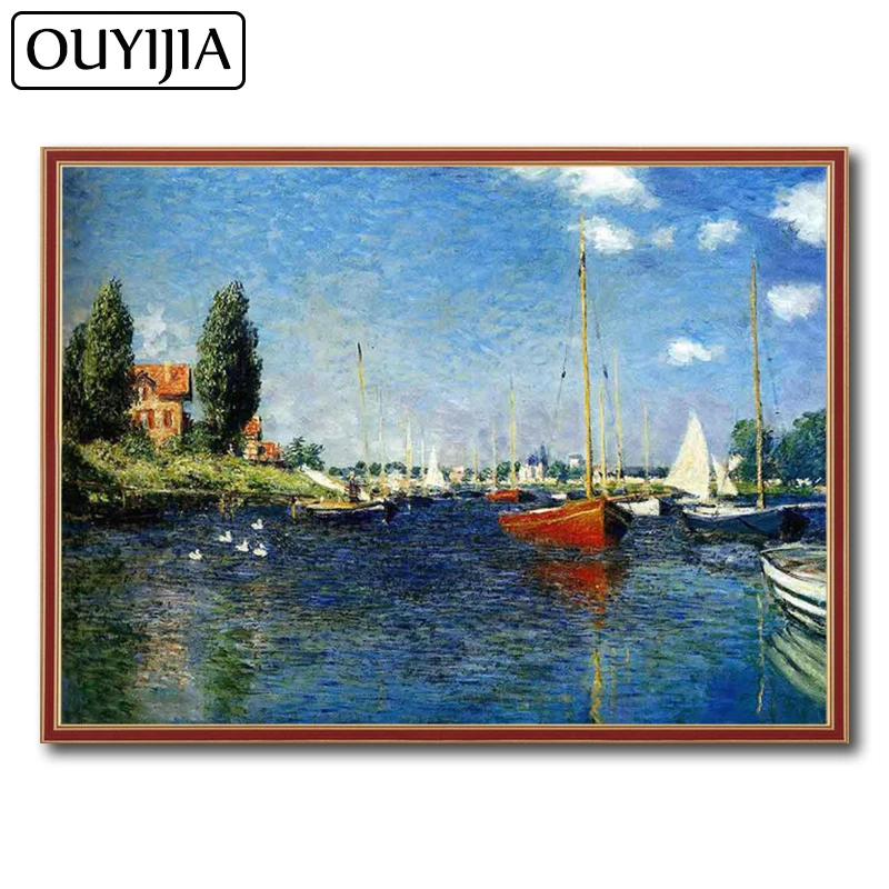 OUYIJIA Monet 5D пейзаж своими руками картина маслом из известных алмазов вышивка