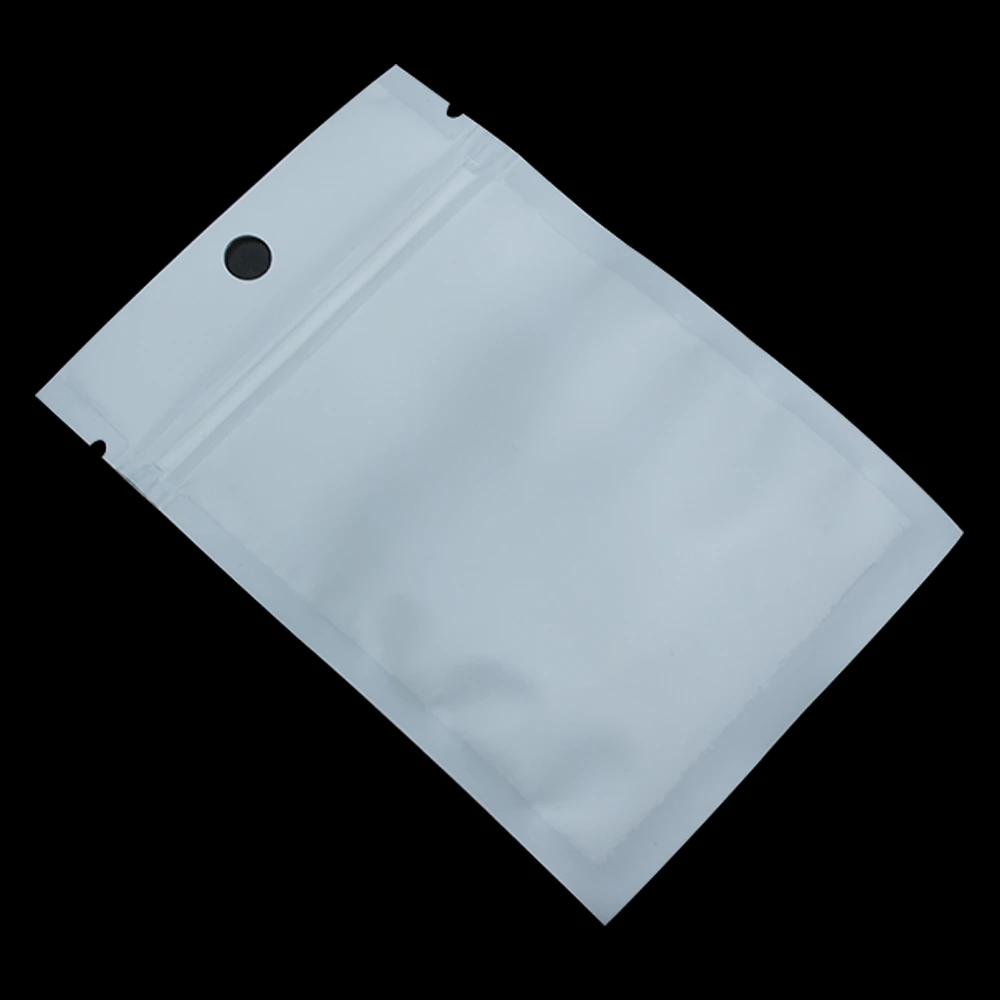 6*8 см 2000 шт./лот матовый прозрачный/белый пластиковый замок Zip Lock
