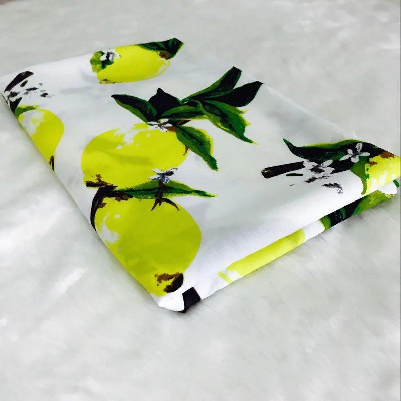 Хлопковый поплин с лимонным принтом FFLACELL лоскутные материалы для шитья