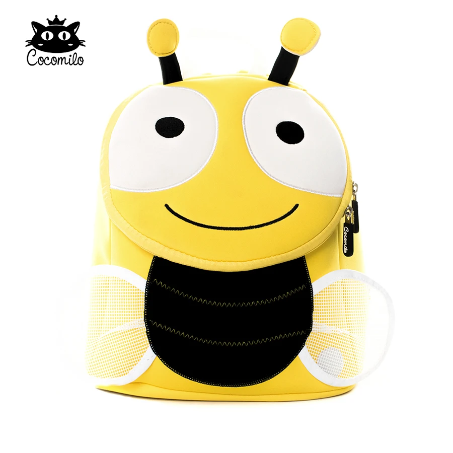 Cartoon 3D cute bee bucket school bag for child kindergarten Toddler Backpack Pre School Baby Sidesick Bags 2-6 Years Old