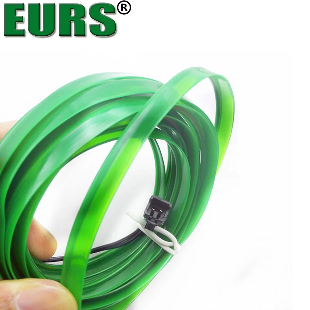 EURS 10 шт. EL wire Светодиодная лента Автомобильная атмосферная лампа 1 м 2 3 4 5