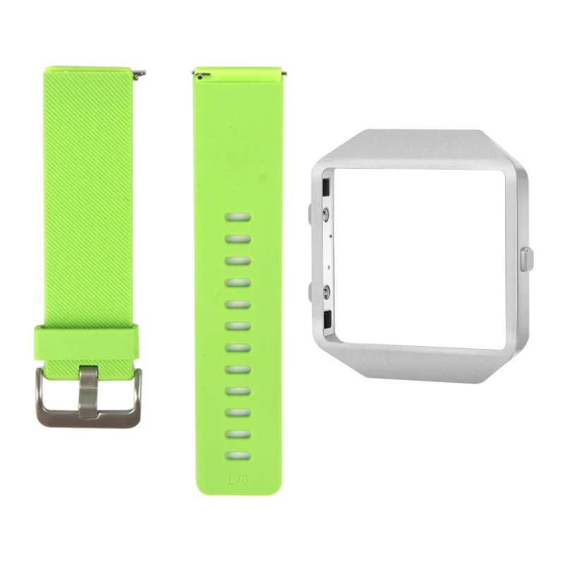Bemorcabo для Fitbit Blaze Band, силиконовый браслет, сменный ремешок с новой серебристой рамкой для Fitbit Blaze, умные фитнес-часы