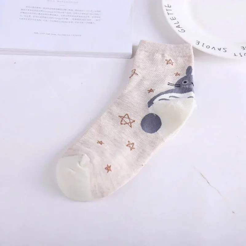 Мой сосед Тоторо Хаяо Миядзаки Для женщин носки Kawaii милые хлопковые с рисунком