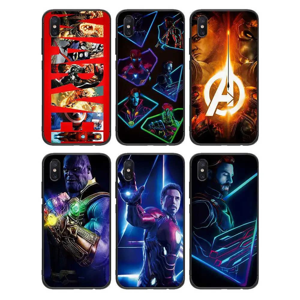 Мягкий ТПУ чехол Marvel The Avengers для Xiaomi Redmi Mi6 8 9 A1 A2 F1 Plus 5/5 M8 Lite силиконовый задней