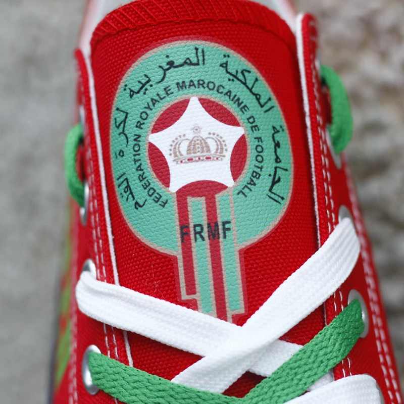 Moroccans National Flag Printed Lace-up Canvas Shoes Custom Morocco Women Flats Platform Espadrilles Zapatos Deportiva | Обувь