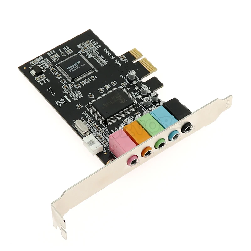 Оптовая продажа 32-разрядная звуковая карта PCI Express x1 PCI-E 5.1ch 6 каналов pcie 3D 96 кГц