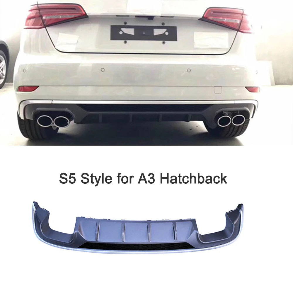 PP задний бампер диффузор спойлер для Audi A3 Sline седан хэтчбек 4 двери 2017 2019