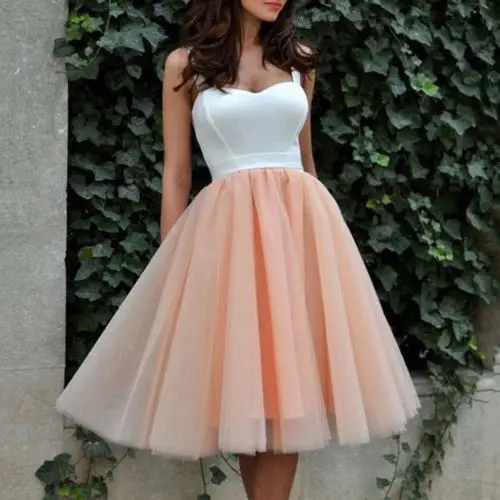 Fashion Women Lace Party Lady Summer Knee-Length Beach Sundress Ball Gown Dress | Женская одежда