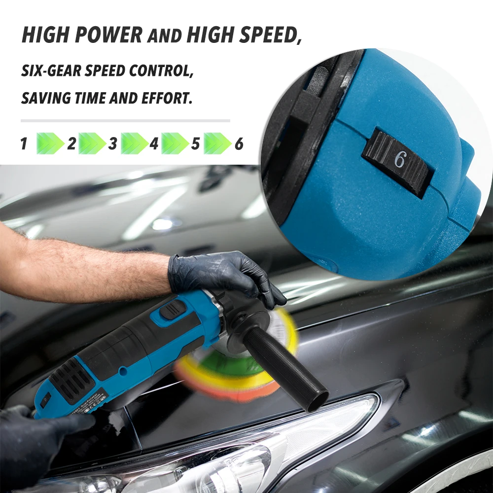 220 V-240 V 680W Высокое качество с регулируемым размером Скорость двойного действия машина для полировки автомобиля шок полировщик герметизации глазури и вощения
