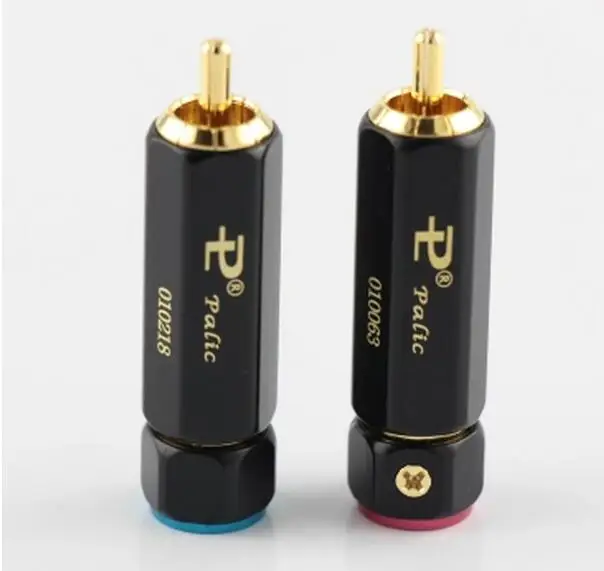 

10 шт. Высокое качество позолоченный медный RCA штекер-в замок Аудио разъем