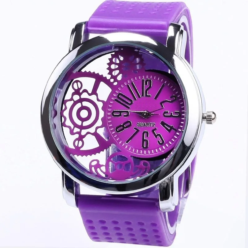 Top Silicone Rubber Mesh gadget dial Watch Sport women analog quartz wristwatches casual girl teen lady teens S009 | Наручные часы