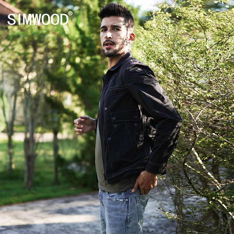 Повседневная мужская куртка SIMWOOD демисезонная приталенная курточка 2019 жакет