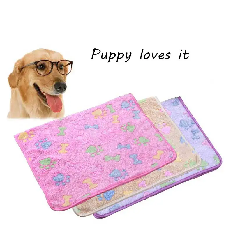 Dog Bed Soft Flannel Fleece Star Print Warm Pet Blanket Sleeping Cover Mat For Small Medium Cat | Дом и сад