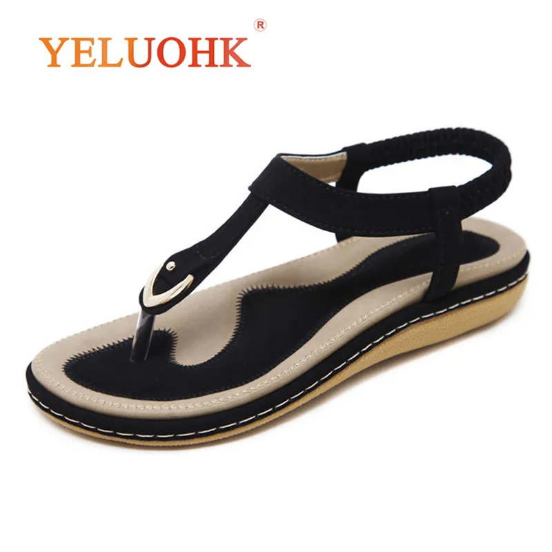 Женские летние сандалии на плоской подошве большие размеры 35 45 2018|summer women sandals|sandal