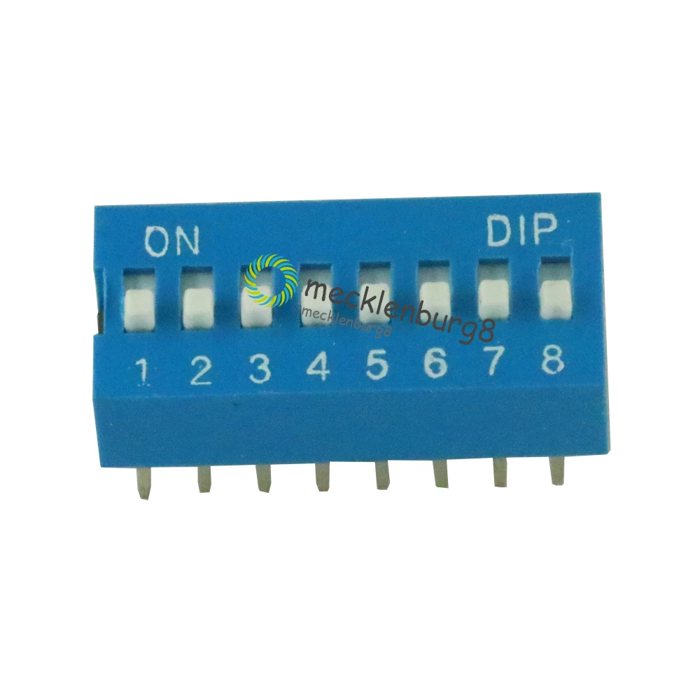 10 шт. синий 2 54 мм Шаг 8 позиционирования битный скользящий модуль DIP Switch|Запасные