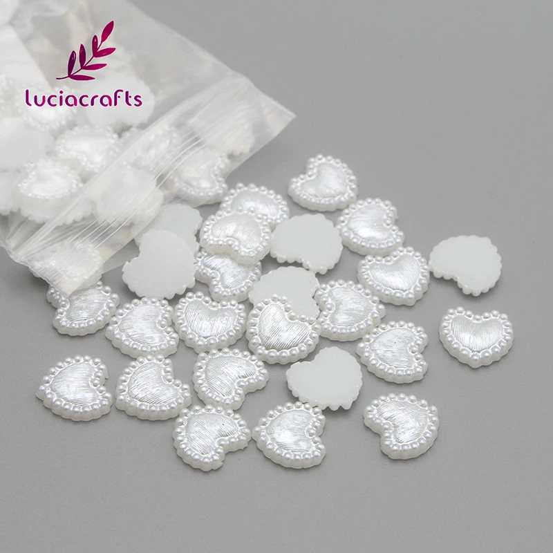 Lucia Craft 48 шт. жемчужные бусины в форме сердца для рукоделия аксессуары