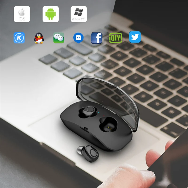 TWS беспроводные наушники Bluetooth наушники гарнитуры X18 беспроводные наушники Handsfree наушники спортивные наушники телефоны с микрофоном